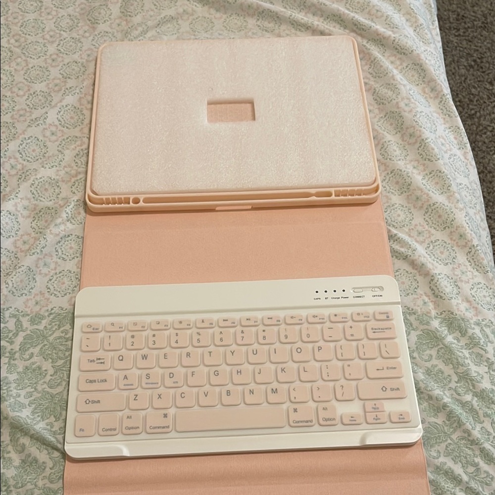 Pink Keyboard Case with Detachable Cover